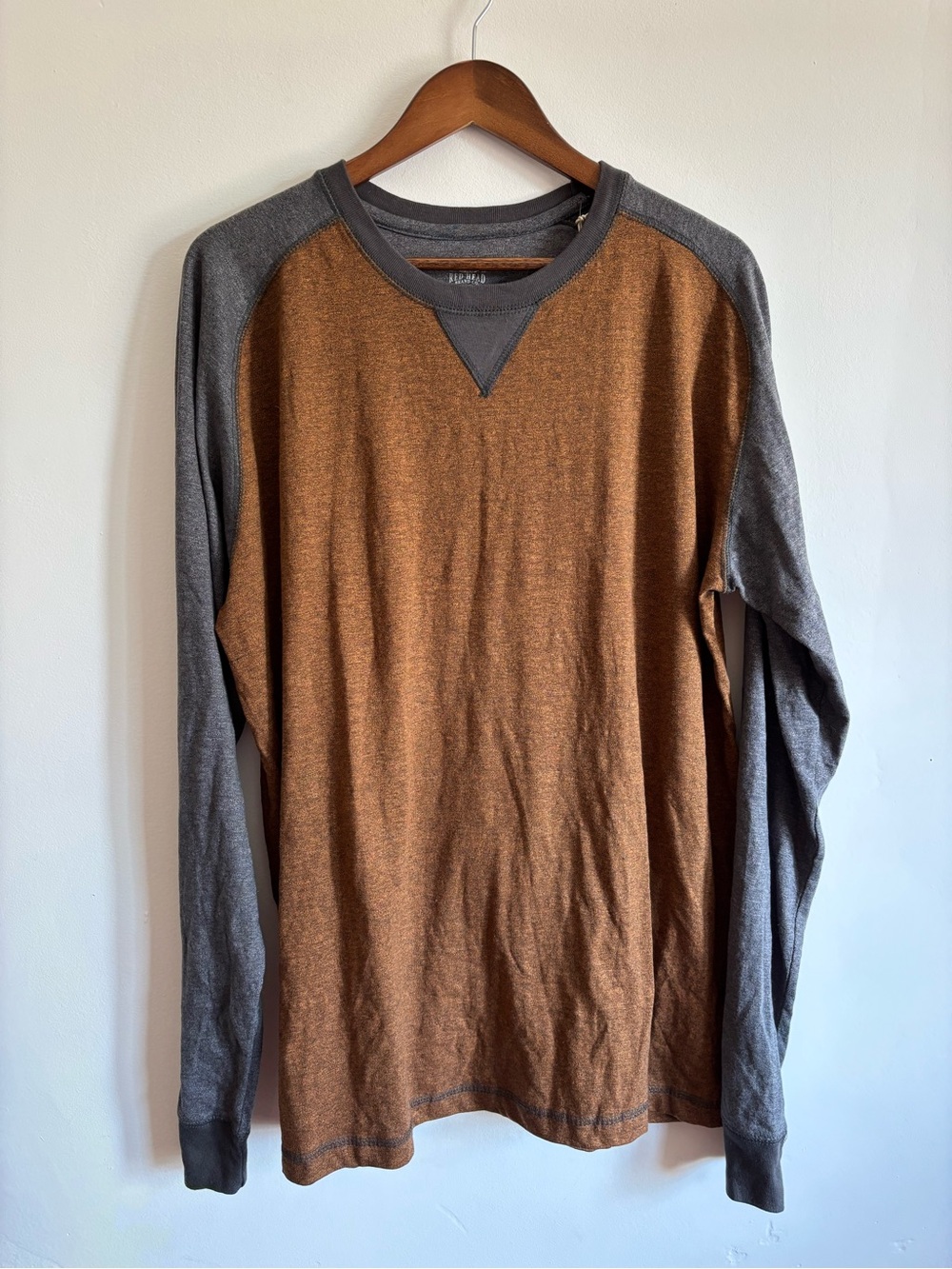 NWT Men's Two-Tone Long Sleeve Shirt - Brown & Gray